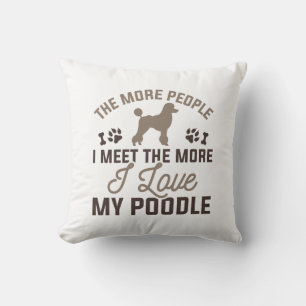 Ich Liebe mein Poodle Kissen