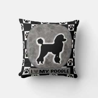 Ich Liebe mein Poodle Kissen
