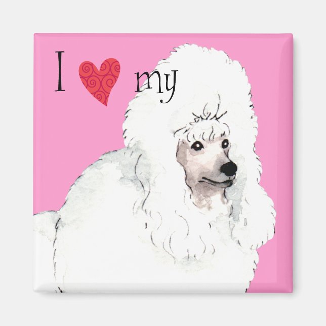 Ich Liebe mein Poodle Magnet (Vorne)