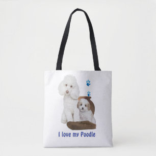 Ich Liebe mein Poodle Tasche