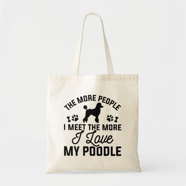 Ich Liebe mein Poodle Tragetasche (Vorne)