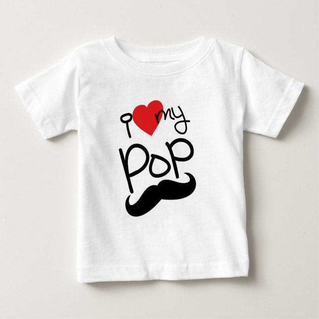 Ich Liebe mein Pop Romper Baby T-shirt (Vorderseite)
