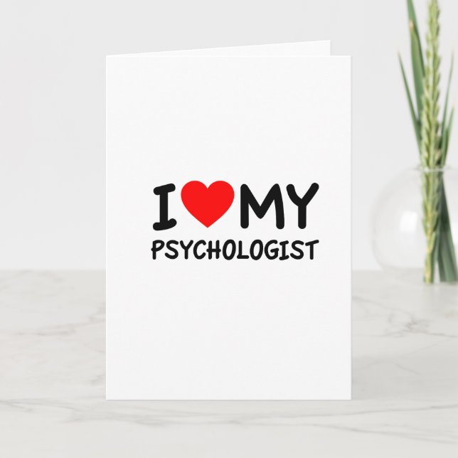 Ich Liebe mein Psychologe Karte (Vorderseite)
