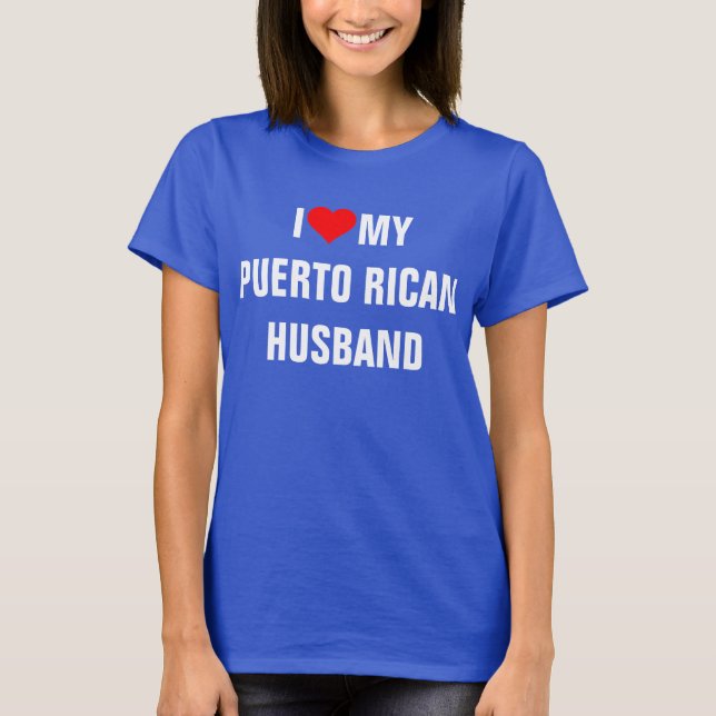 Ich Liebe mein Puerto-Rico-Ehemann T-Shirt (Vorderseite)