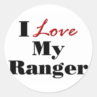 Ich Liebe mein Ranger Runder Aufkleber