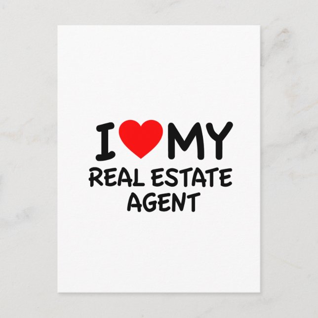 Ich Liebe mein Real Anwesen Agent Postkarte (Vorderseite)