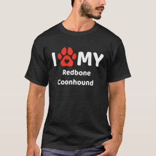 Ich Liebe mein Redbone Coonhound Funny Dog Geschen T-Shirt
