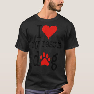 Ich Liebe mein Rettungshund Hund Hunde Funny Women T-Shirt