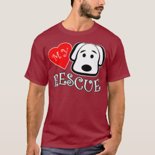 Ich Liebe mein Rettungshund viel mehr Niedliche We T-Shirt