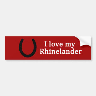 Ich Liebe mein Rhinelanderpferd Autoaufkleber