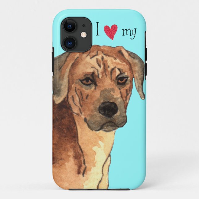 Ich Liebe mein Rhodesian Ridgeback Case-Mate iPhone Hülle (Rückseite)