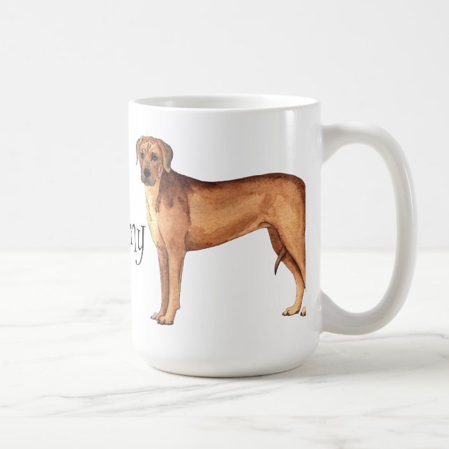 Ich Liebe mein Rhodesian Ridgeback Kaffeetasse (Rechts)