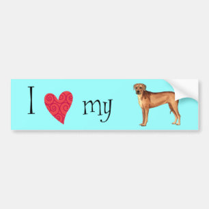Ich Liebe mein Rhodesisches Ridgeback Autoaufkleber