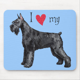 Ich Liebe mein Riese Schnauzer Mousepad