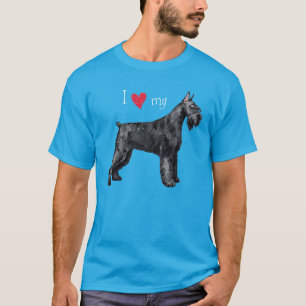 Ich Liebe mein Riesenschnauzer-T - Shirt