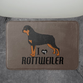 Ich Liebe mein Rottweiler Rottie Dog Badematte