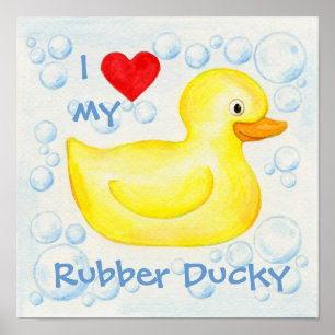 Ich Liebe mein Rubber Ducky Poster