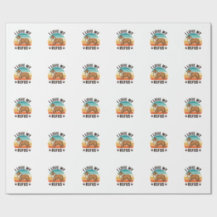 Ich liebe mein Rufus Vintage-Hundedesign_1 Geschenkpapier