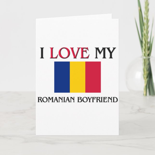 Ich Liebe mein rumänischer Freund Karte (Vorderseite)