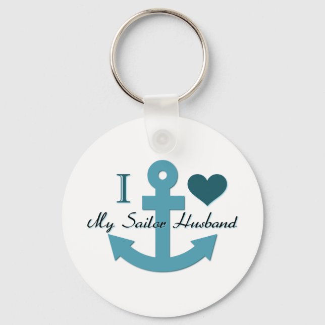 Ich Liebe mein Sailor Husband Schlüsselanhänger (Vorderseite)