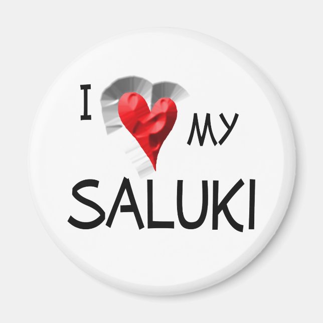 Ich Liebe mein Saluki Magnet (Vorne)