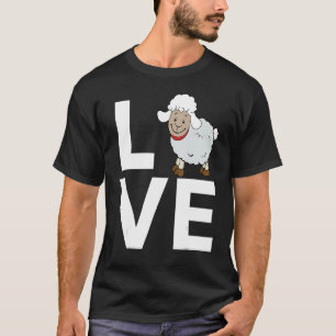 Ich Liebe mein Schaf Niedlich Lächeln Lämmer Tieri T-Shirt