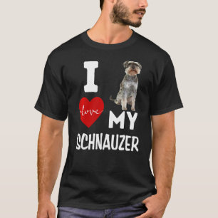 Ich Liebe mein Schnauzer Hund Tierkleid, was Le Le T-Shirt