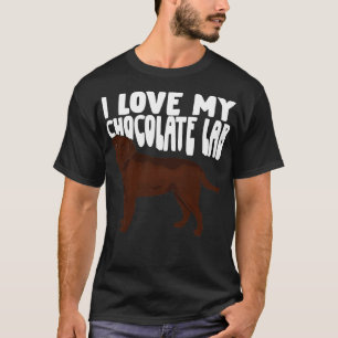 Ich Liebe mein Schokolade Labrador Labrador Hund L T-Shirt