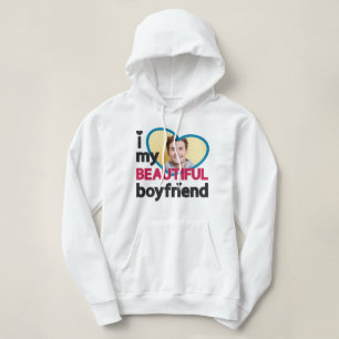 Ich Liebe mein schönes, Freund angepasstes Foto Hoodie