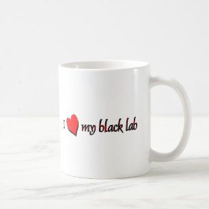 Ich Liebe mein Schwarzes Labrador Kaffeetasse
