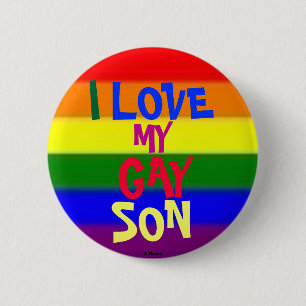 Ich Liebe Mein Schwulenson Button