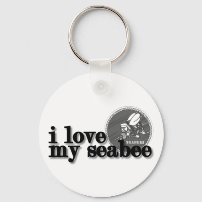 Ich Liebe mein Seebad mit dem Seabee-Logo Schlüsselanhänger (Vorderseite)