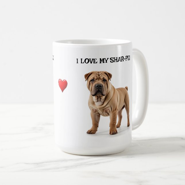 Ich Liebe mein Shar-Pei Kaffeetasse (VorderseiteRechts)