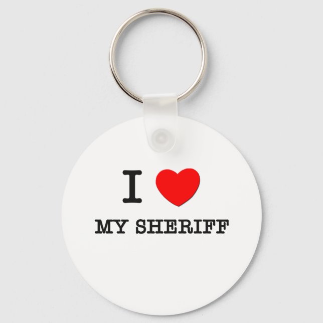 Ich Liebe mein Sheriff Schlüsselanhänger (Vorderseite)