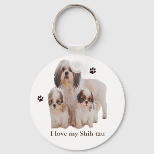 Ich Liebe mein Shih tzu Schlüsselanhänger