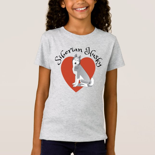 Ich Liebe mein sibirischer Husky! T-Shirt (Vorderseite)