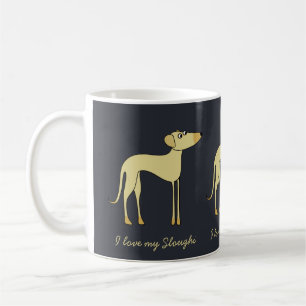 Ich Liebe mein Sloughi Hund Custom Phrase Kaffeetasse