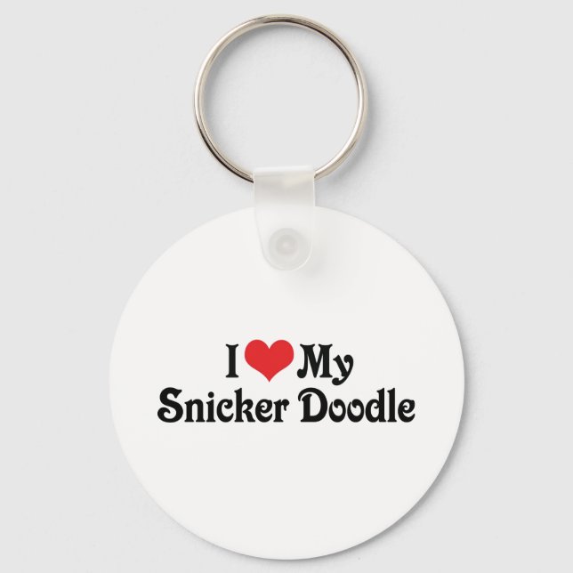 Ich Liebe mein Snicker Doodle Schlüsselanhänger (Vorderseite)