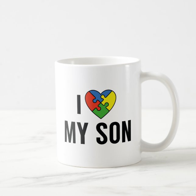 Ich Liebe mein Sohn Kaffeetasse (Rechts)