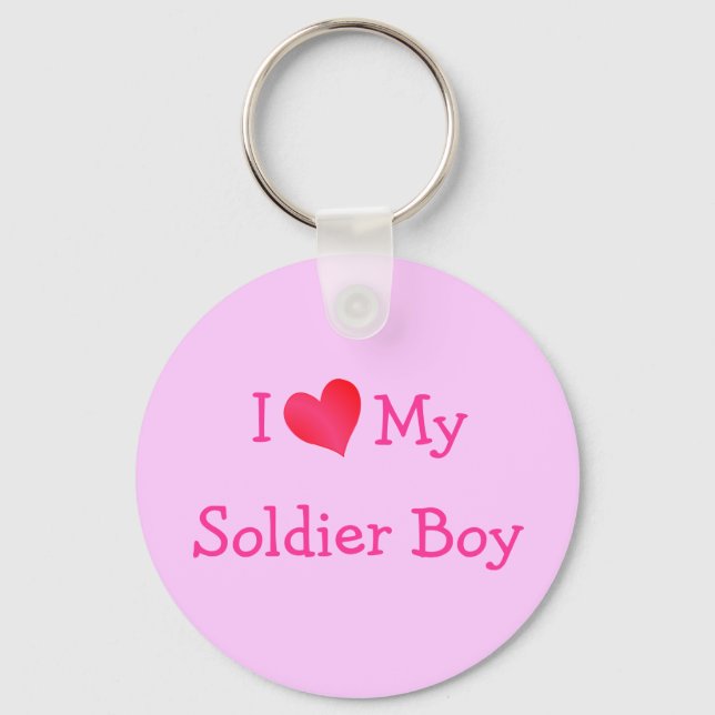Ich Liebe mein Soldat Junge Schlüsselanhänger (Vorderseite)
