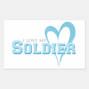 Ich Liebe mein Soldat Rechteckiger Aufkleber