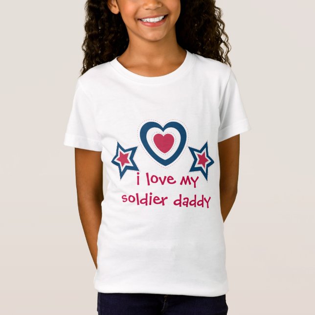 Ich Liebe mein Soldaten Papa Mommy - 4. Juli T-Shirt (Vorderseite)