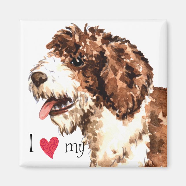 Ich Liebe mein spanischer Wasserhund Magnet (Vorne)