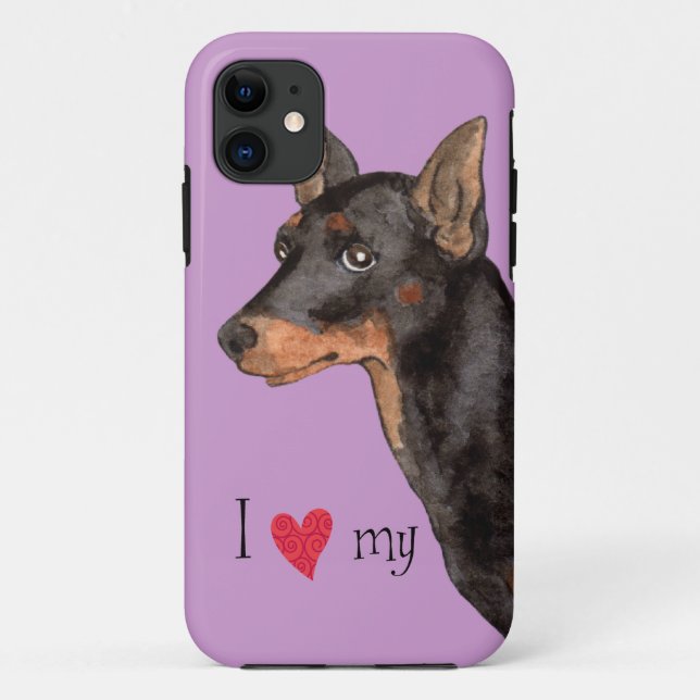 Ich Liebe mein Spielzeug Manchester Terrier Case-Mate iPhone Hülle (Rückseite)