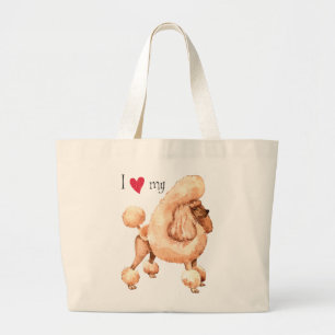 Ich Liebe mein Spielzeug Poodle Jumbo Stoffbeutel