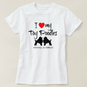 Ich Liebe mein Spielzeug Poodles T-Shirt