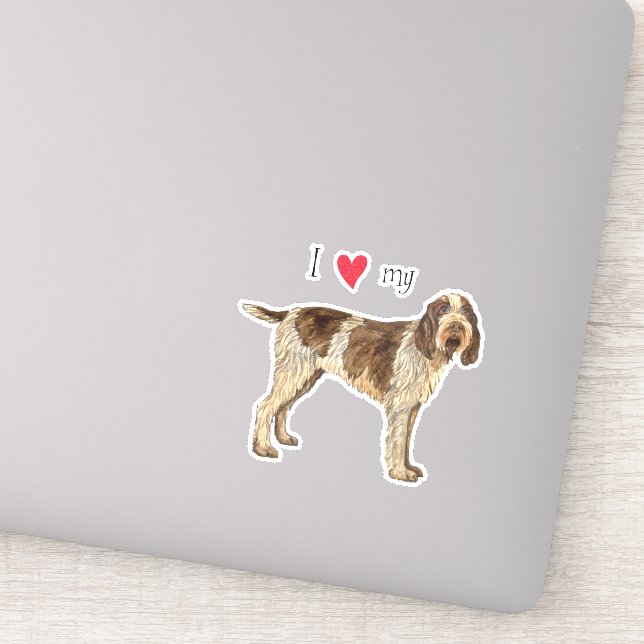Ich Liebe mein Spinone Italiano Vinyl Sticker (Detail)