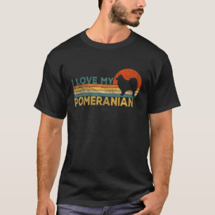 Ich Liebe mein Spitz Dog Eigentümer Pom Mama Pom V T-Shirt