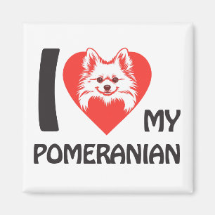 Ich Liebe mein Spitz - Niedliche Fluffy Dog Lover Magnet