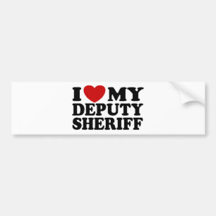 Ich Liebe mein Stellvertreter Sheriff Autoaufkleber